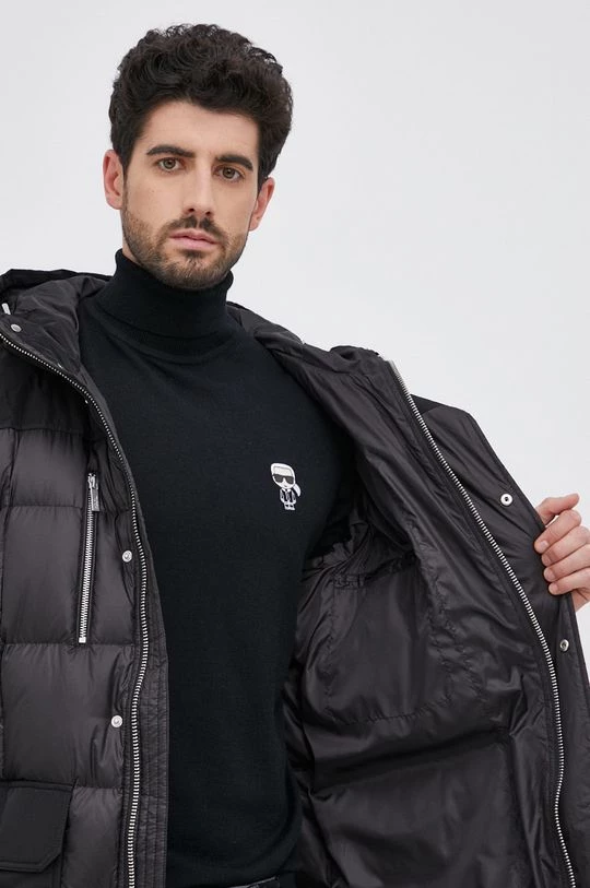 Ανδρικά Κοντά μπουφάν Μπουφάν με επένδυση από πούπουλα Karl Lagerfeld χρώμα: μαύρο 8 Ανδρικά Κοντά μπουφάν Μπουφάν με επένδυση από πούπουλα Karl Lagerfeld χρώμα: μαύρο - Image 6
