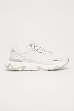 Ανδρικά Sneakers Karl Lagerfeld - Δερμάτινα παπούτσια λευκό