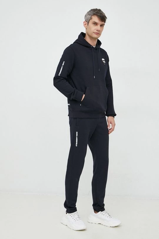 Ανδρικά Χωρίς φερμουάρ Μπλούζα Karl Lagerfeld ναυτικό μπλε, με κουκούλα 3 Ανδρικά Χωρίς φερμουάρ Μπλούζα Karl Lagerfeld ναυτικό μπλε, με κουκούλα - Image 2