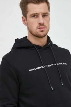 Ανδρικά Χωρίς φερμουάρ Μπλούζα Karl Lagerfeld μαύρο, με κουκούλα -Karl Lagerfeld Εκπτώσεις unnamed file 736