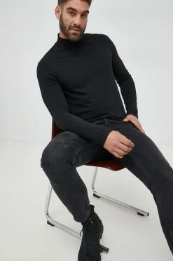 Ανδρικά Μακρυμάνικα Longsleeve Karl Lagerfeld μαύρο