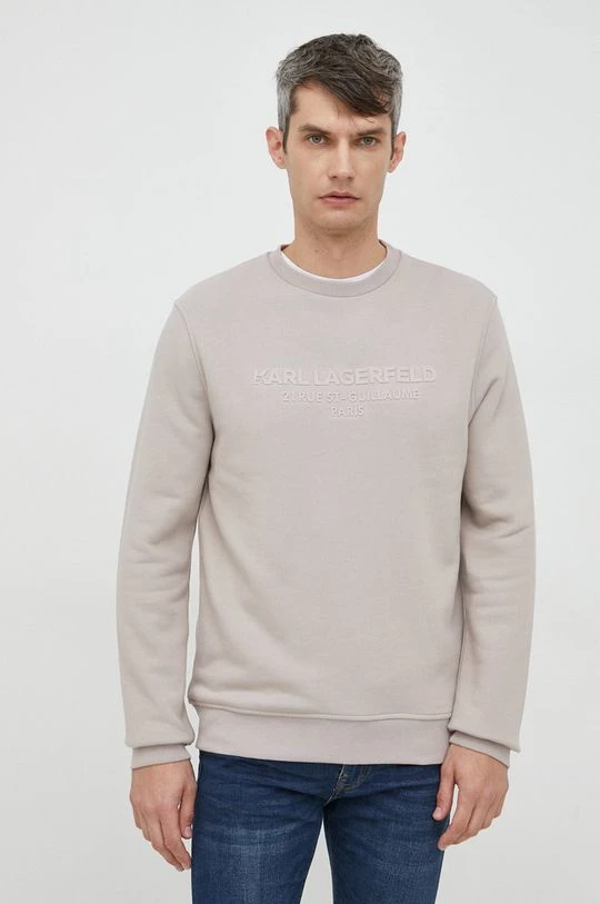 Ανδρικά Χωρίς φερμουάρ Μπλούζα Karl Lagerfeld μπεζ, 6 Ανδρικά Χωρίς φερμουάρ Μπλούζα Karl Lagerfeld μπεζ, - Image 4