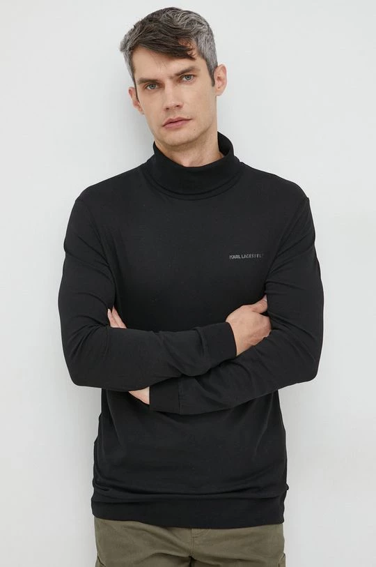 Ανδρικά Μακρυμάνικα Βαμβακερή μπλούζα με μακριά μανίκια Karl Lagerfeld μαύρο 6 Ανδρικά Μακρυμάνικα Βαμβακερή μπλούζα με μακριά μανίκια Karl Lagerfeld μαύρο - Image 4