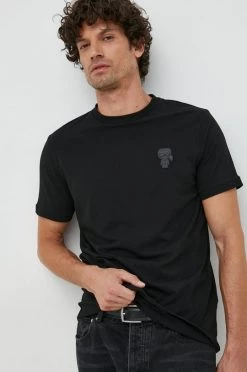 Ανδρικά Μπλουζάκια Μπλουζάκι Karl Lagerfeld μαύρο -Karl Lagerfeld Εκπτώσεις unnamed file 816