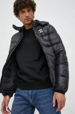 Ανδρικά Κοντά μπουφάν Μπουφάν Karl Lagerfeld μαύρο, -Karl Lagerfeld Εκπτώσεις unnamed file 836