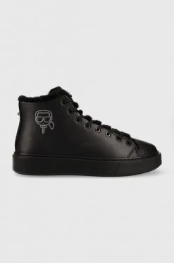 Ανδρικά Sneakers Δερμάτινα αθλητικά παπούτσια Karl Lagerfeld Kup , χρώμα: μαύρο