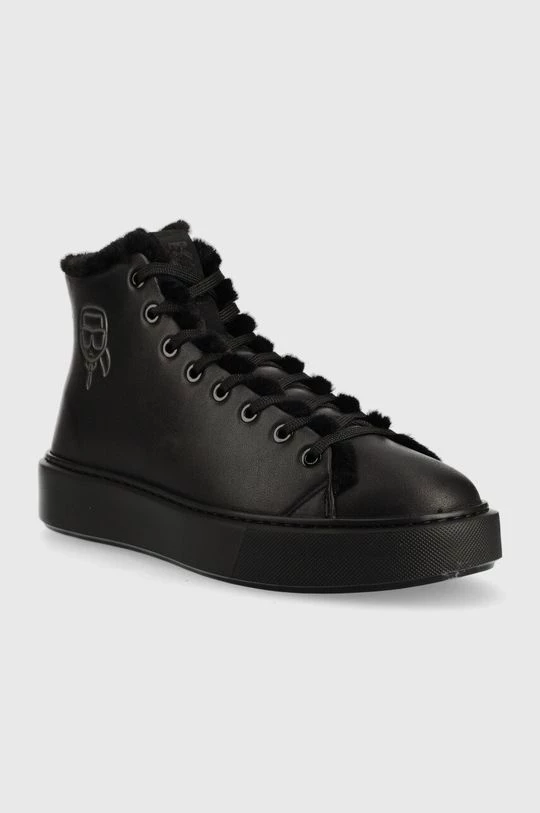Ανδρικά Sneakers Δερμάτινα αθλητικά παπούτσια Karl Lagerfeld Kup , χρώμα: μαύρο 4 Ανδρικά Sneakers Δερμάτινα αθλητικά παπούτσια Karl Lagerfeld Kup , χρώμα: μαύρο - Image 2