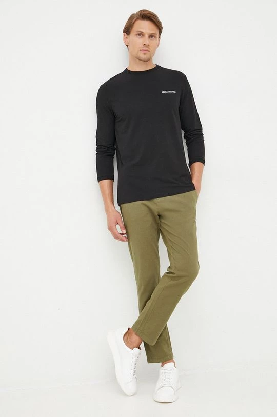 Ανδρικά Μακρυμάνικα Longsleeve Karl Lagerfeld μαύρο 4 Ανδρικά Μακρυμάνικα Longsleeve Karl Lagerfeld μαύρο - Image 2