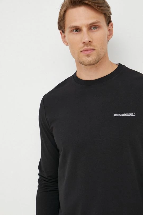 Ανδρικά Μακρυμάνικα Longsleeve Karl Lagerfeld μαύρο 6 Ανδρικά Μακρυμάνικα Longsleeve Karl Lagerfeld μαύρο - Image 4