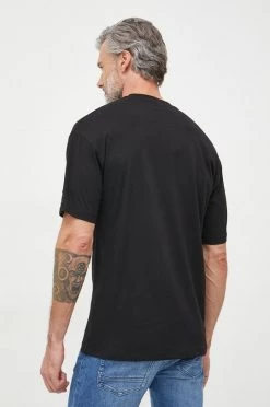 Ανδρικά Μπλουζάκια Βαμβακερό μπλουζάκι Karl Lagerfeld μαύρο -Karl Lagerfeld Εκπτώσεις unnamed file 952