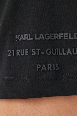 Ανδρικά Μπλουζάκια Βαμβακερό μπλουζάκι Karl Lagerfeld μαύρο -Karl Lagerfeld Εκπτώσεις unnamed file 953